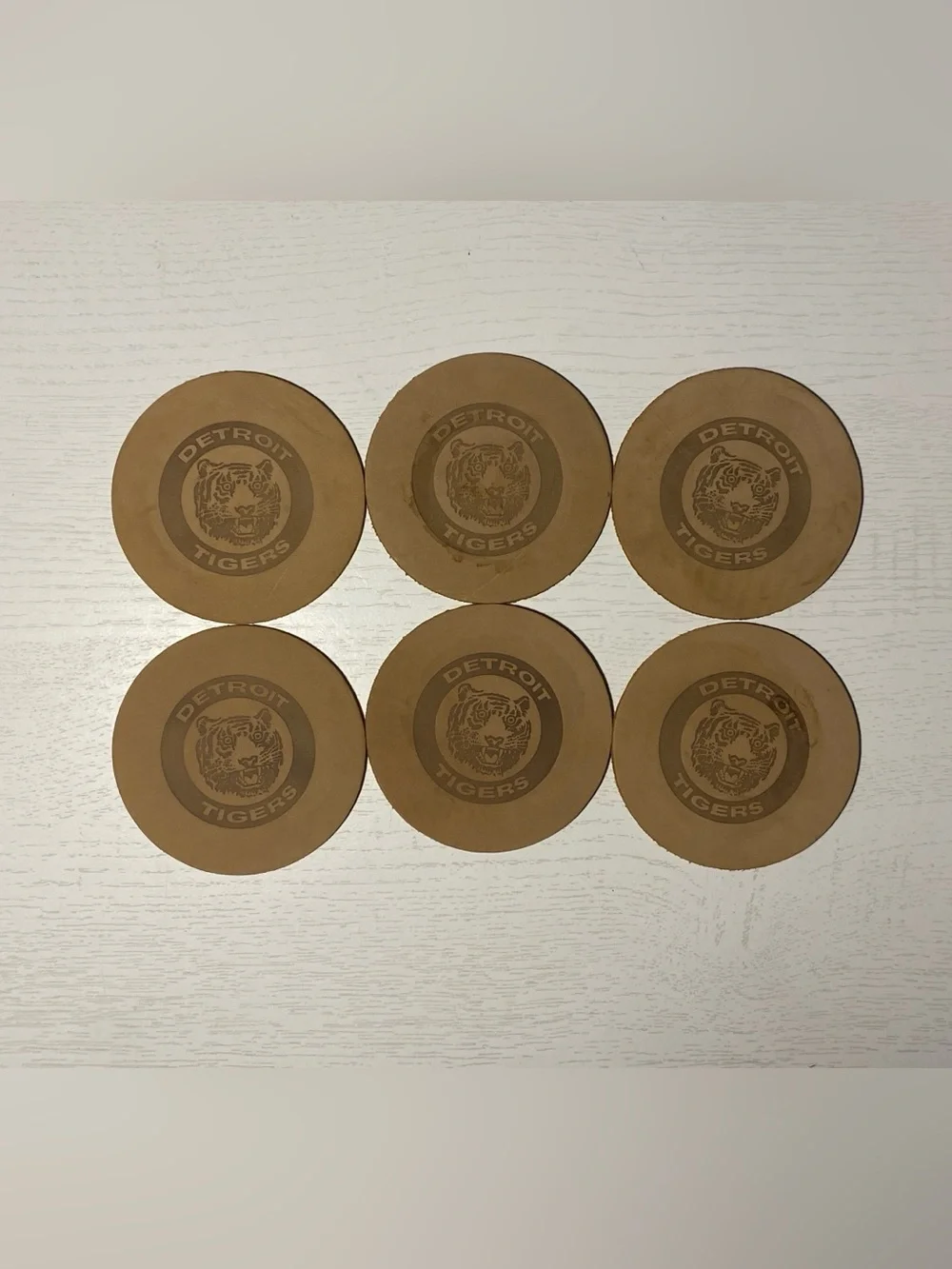 Detroit Tigers Leather Coasters